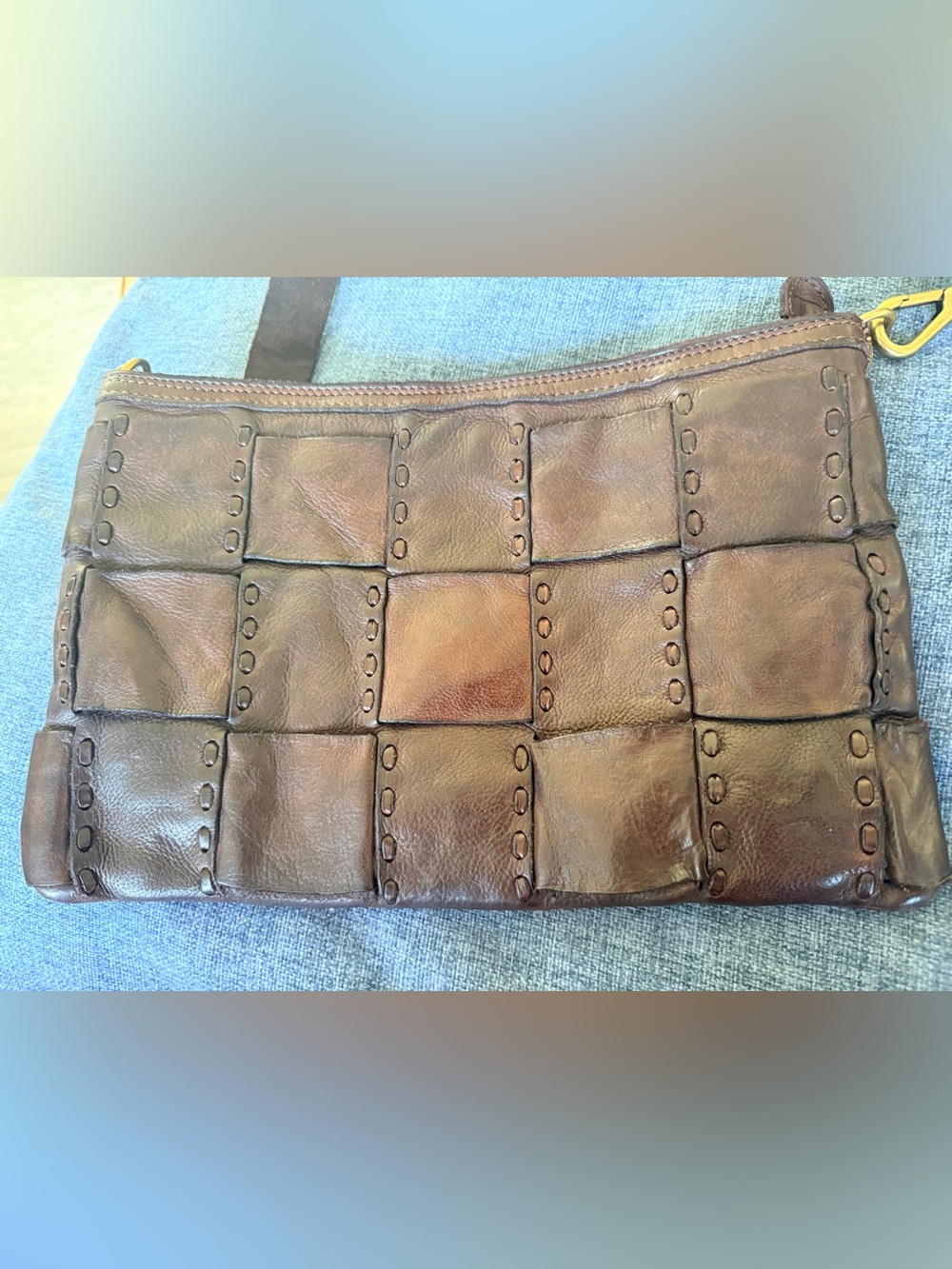 Campomaggi Crossbody bag "Edera" in dark brown woven leather - Picture 12 of 12